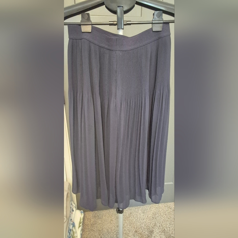 H&M Elegant Navy Pleated Skirt - Picture 3 of 6